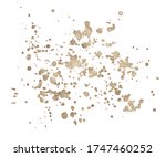 set of gold splash on white... | Shutterstock .eps vector #1747460252