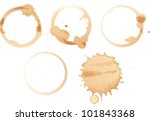 illustration of coffee stains... | Shutterstock .eps vector #101843368
