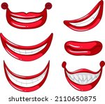 creepy clown mouths set... | Shutterstock .eps vector #2110650875