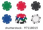 Illustration Of Casino Chips On ...