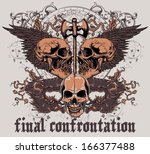 final confrontation | Shutterstock .eps vector #166377488