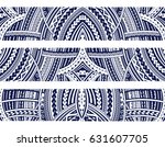 set of maori style ornaments.... | Shutterstock .eps vector #631607705