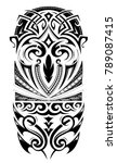 maori style design for sleeve... | Shutterstock .eps vector #789087415