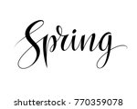 spring word isolated on white... | Shutterstock .eps vector #770359078