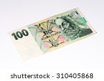 100 Czech crowns bank note. Crown is the national currency of Czech Republic