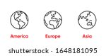 globe of america  europe  asia... | Shutterstock .eps vector #1648181095