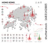 map of hong kong epidemic and... | Shutterstock .eps vector #1683142885