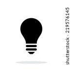 bulb icon on white background.... | Shutterstock .eps vector #219576145