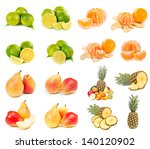 set of pear  pineapple ... | Shutterstock . vector #140120902