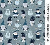 christmas seamless pattern with ... | Shutterstock .eps vector #2061563288