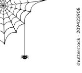 vector spider web and small... | Shutterstock .eps vector #209423908
