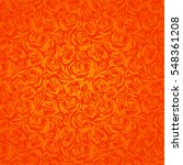 vector seamless orange floral... | Shutterstock .eps vector #548361208