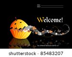 halloween invitation background | Shutterstock .eps vector #85483207