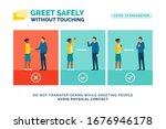 alternative safe greetings to... | Shutterstock .eps vector #1676946178