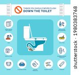 things you should never flush... | Shutterstock .eps vector #1980383768