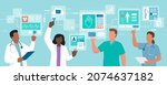 professional doctors... | Shutterstock .eps vector #2074637182