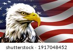 American Eagle And Flag Usa