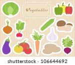 set vegetables | Shutterstock .eps vector #106644692