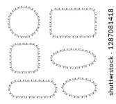 hand drawn and doodle frames... | Shutterstock .eps vector #1287081418