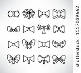 bow tie and ribbons collection... | Shutterstock .eps vector #1557039662