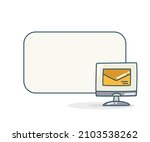 blank note board with email... | Shutterstock .eps vector #2103538262