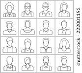 people icons set  office people ... | Shutterstock .eps vector #222001192