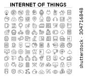 vector icons set of internet of ... | Shutterstock .eps vector #304716848