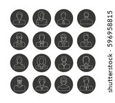 people avatar icon set in... | Shutterstock .eps vector #596958815
