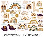 decorative vector abstract art... | Shutterstock .eps vector #1728973558