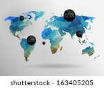 world map background in... | Shutterstock .eps vector #163405205