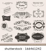 calligraphic design elements... | Shutterstock .eps vector #166461242