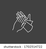 hand hygiene line icon. simple... | Shutterstock .eps vector #1702514722