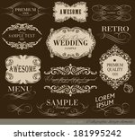 calligraphic design elements | Shutterstock . vector #181995242