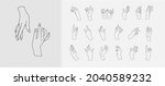 set of vector female beauty... | Shutterstock .eps vector #2040589232