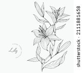 trendy wedding flowers of lily... | Shutterstock .eps vector #2111881658