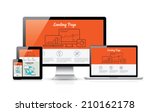 responsive landing page... | Shutterstock .eps vector #210162178