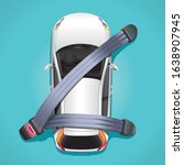 the concept of safety in a car. ... | Shutterstock .eps vector #1638907945