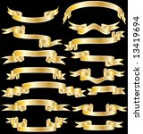 set of vector ribbons with... | Shutterstock .eps vector #13419694