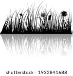 vector grass silhouettes... | Shutterstock .eps vector #1932841688