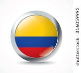 colombia flag button   vector... | Shutterstock .eps vector #316059992