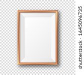 realistic blank wooden picture... | Shutterstock .eps vector #1645096735
