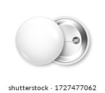 realistic white blank badge. 3d ... | Shutterstock .eps vector #1727477062