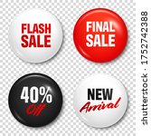 realistic badges with text.... | Shutterstock .eps vector #1752742388