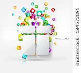 application button.social media.... | Shutterstock .eps vector #184572095