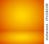 empty orange studio abstract... | Shutterstock .eps vector #1912282108