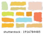 ripped colorful paper strips.... | Shutterstock .eps vector #1916784485