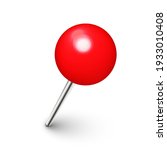realistic red push pin. board... | Shutterstock .eps vector #1933010408
