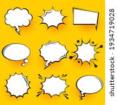blank comic speech bubbles with ... | Shutterstock .eps vector #1934719028