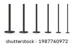 realistic metal poles... | Shutterstock .eps vector #1987760972