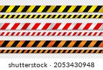realistic retractable caution... | Shutterstock .eps vector #2053430948